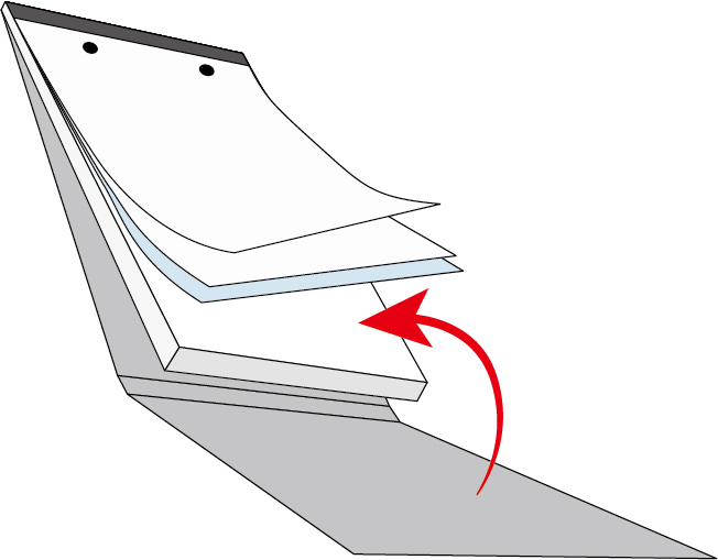 下敷き製本の仕組み